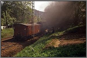 Lokzug nach Decin verl��t Kurort Rathen
