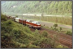 119 045 mit G�terzug vor Sch�na