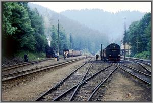 Panorama von Eisfelder Talm�hle mit 99 0244 und 99 0234