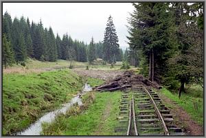 Wolga-Draisine am Streckenende km 3,8