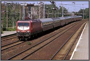 112 008 mit IC 707 nach N�rnberg in Genshagener Heide