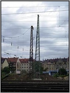 Oberleitungsmasten in F�rth
