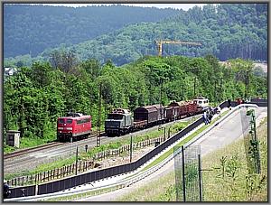 Zum Vergrößern auf das Bild klicken! Dort können Sie auch blättern und die Bildunterschriften lesen! Altbau-E-Lok-Treffen bei Laufach